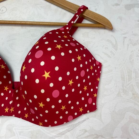 Victoria's Secret Body By Victoria IPEX Stars and Dots Bra Size 38DD - Picture 2 of 10
